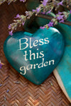 Kisii Stone Wise Words Heart:  Bless This Garden Default Title