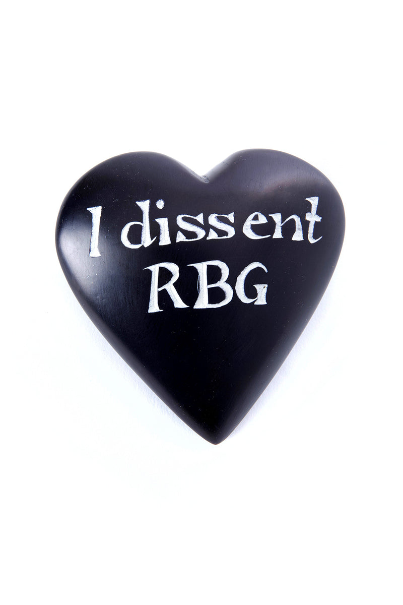 Kisii Stone Wise Words Heart:  RBG's "I Dissent"