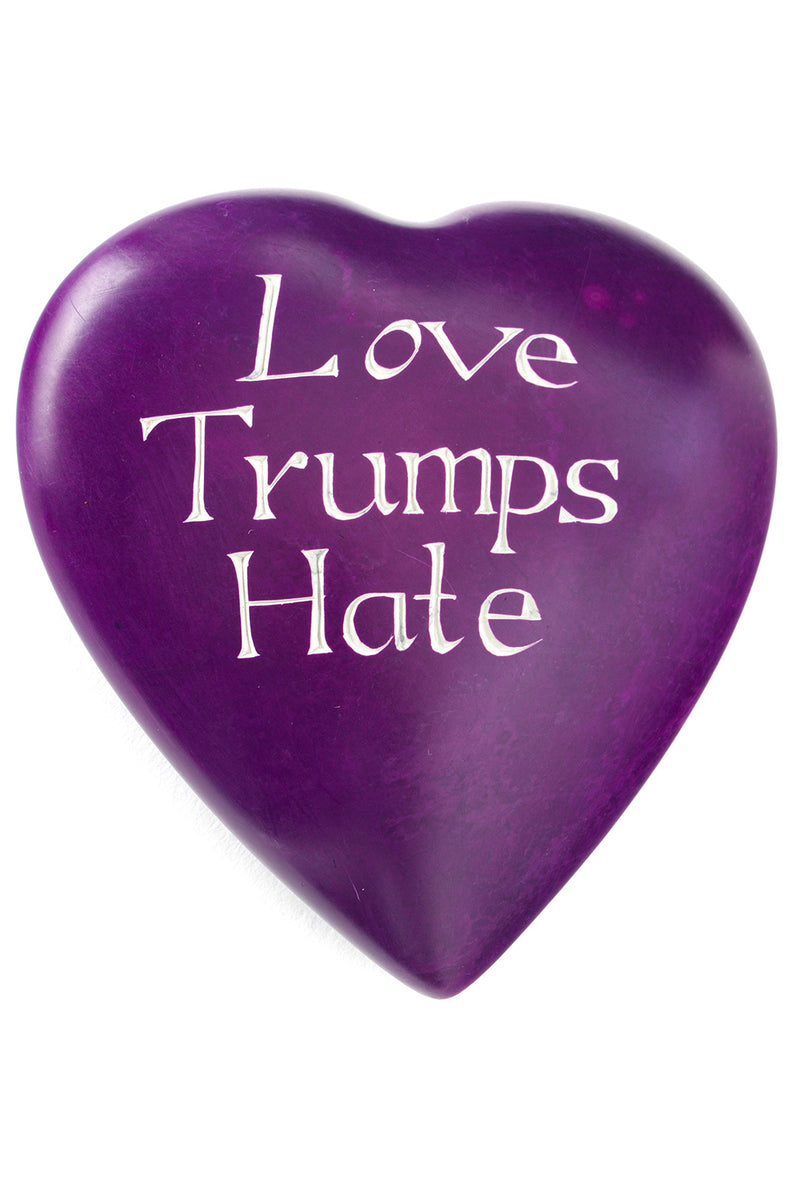 Wise Words Large Heart:  Love Trumps Hate Default Title