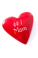 Kisii Stone Celebration Heart:  #1 Mom