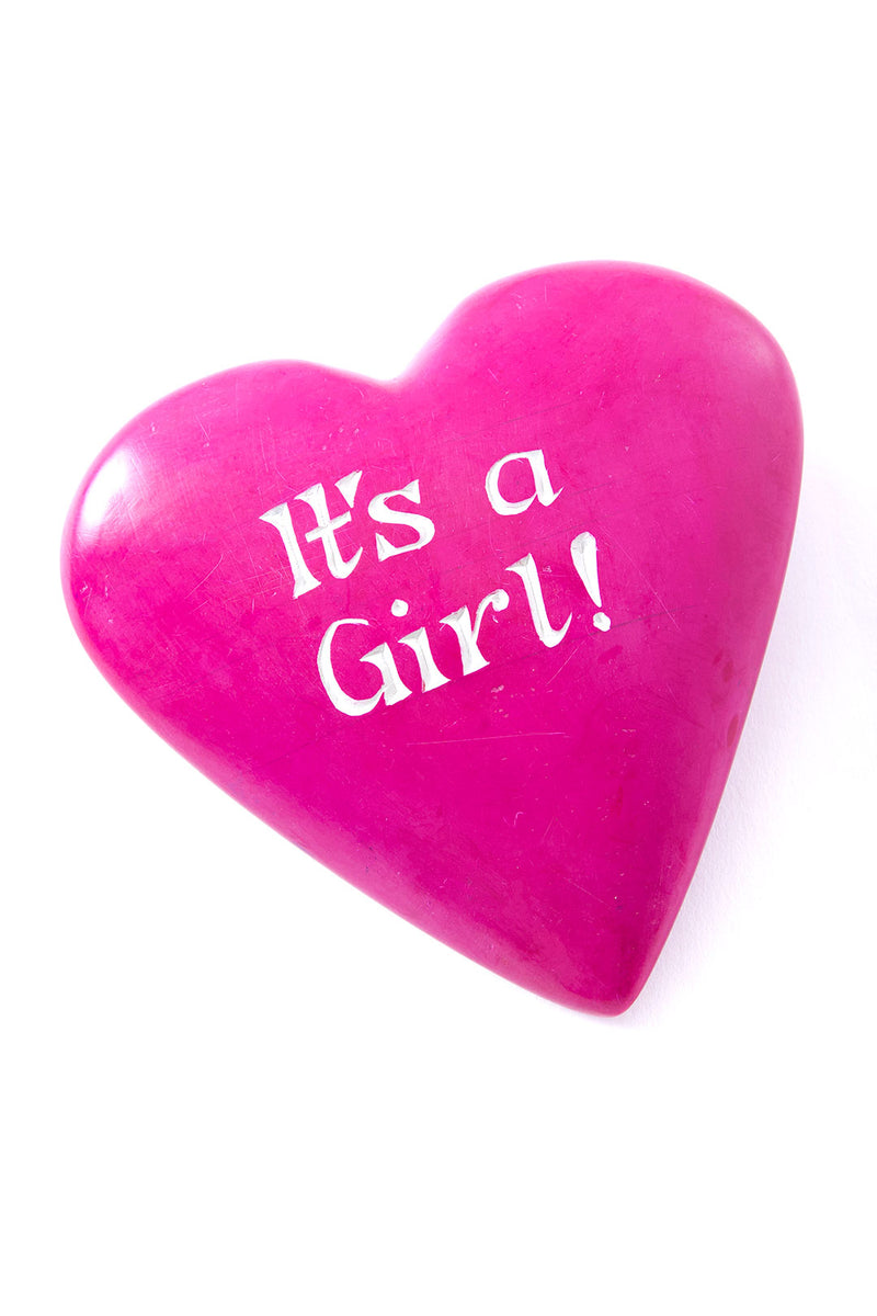 Kisii Stone Celebration Heart:  It's a Girl!