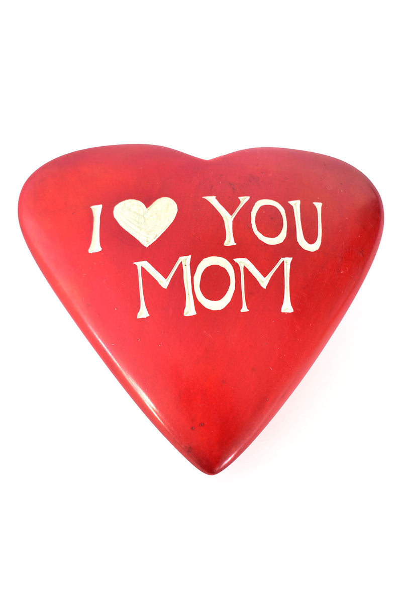 Kisii Stone Celebration Heart: I Love You, Mom