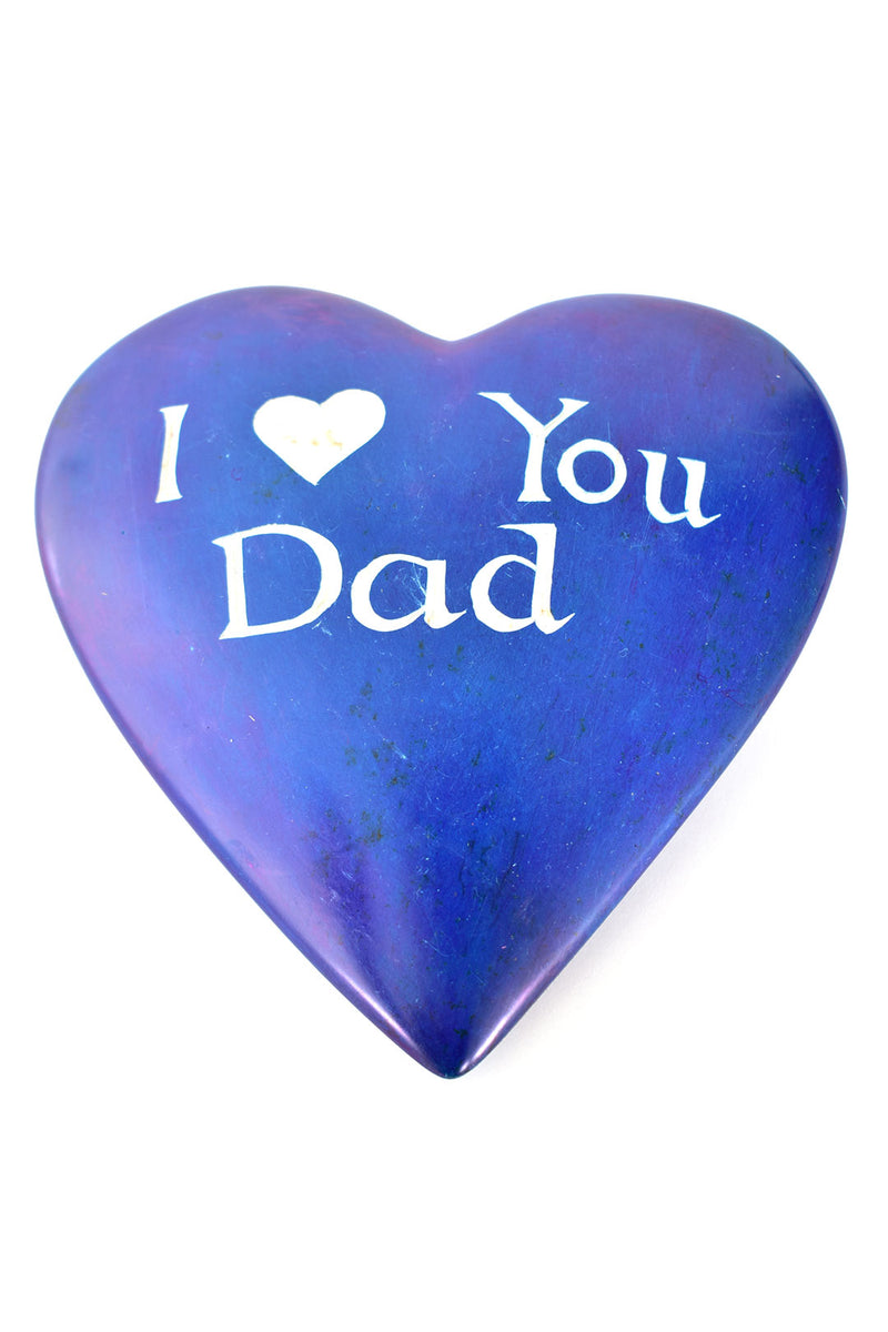 Kisii Stone Celebration Heart:  I Love You, Dad