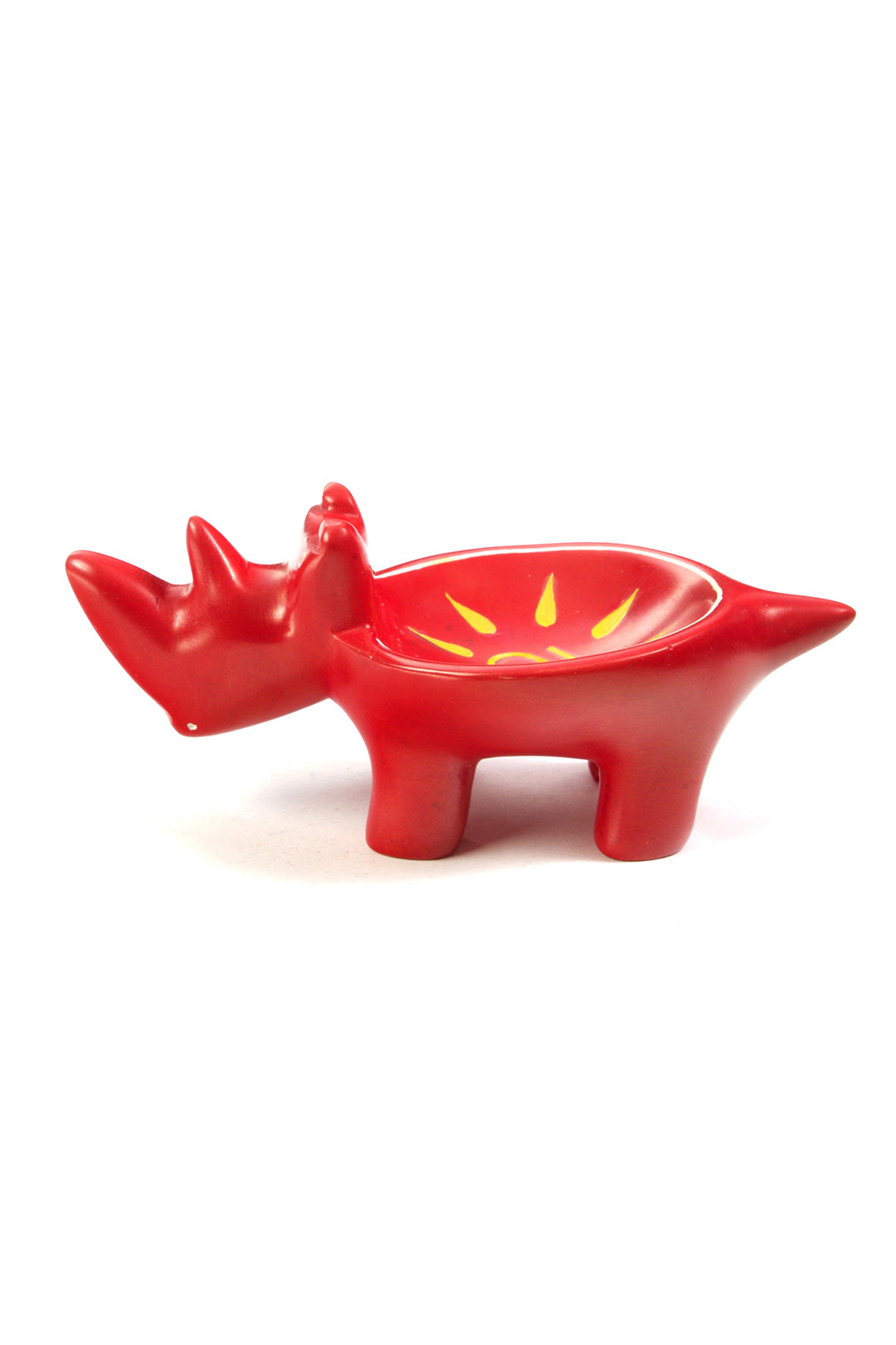 Crimson Sunshine Soapstone Rhino Dish Default Title