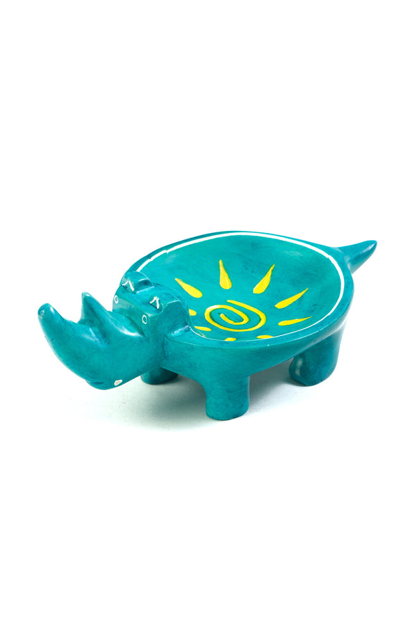 Aqua Sunshine Soapstone Rhino Dish Default Title