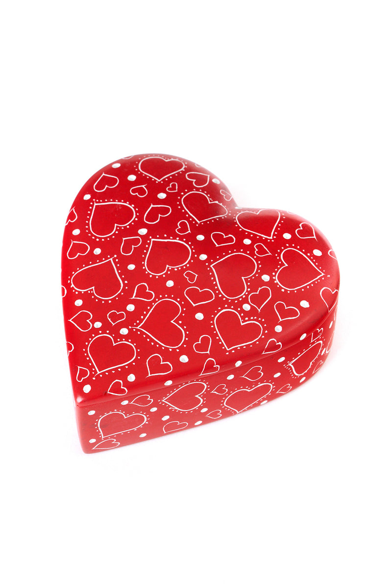 Much Love Red Soapstone Heart Box Default Title