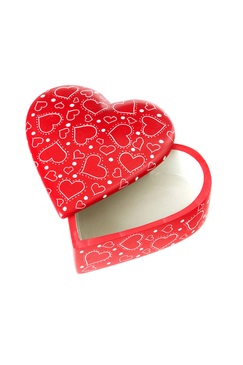 Much Love Red Soapstone Heart Box Default Title