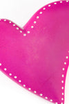 Large Bright Pink Soapstone Off Beat Heart Default Title