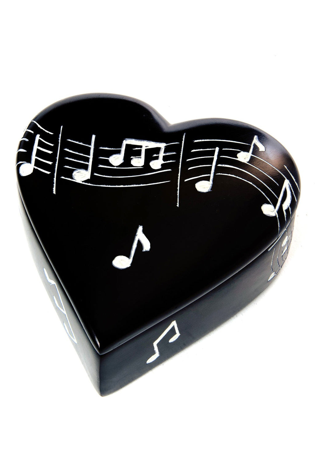 Kenyan Melody Maker Soapstone Heart Box Default Title