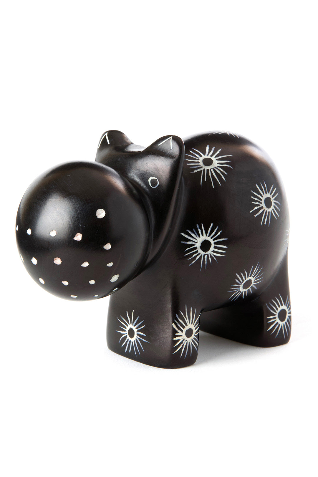 Midnight Milkweed Soapstone Hippo Sculpture Default Title