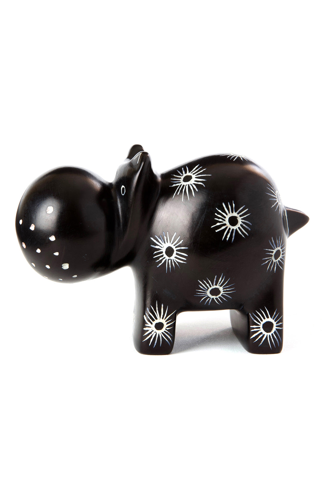 Midnight Milkweed Soapstone Hippo Sculpture Default Title
