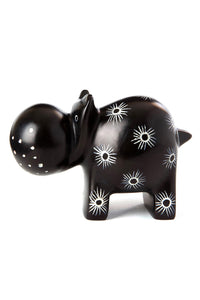 Midnight Milkweed Soapstone Hippo Sculpture Default Title