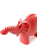 Large Red Polka Dot Elephant with Trunk Up Default Title