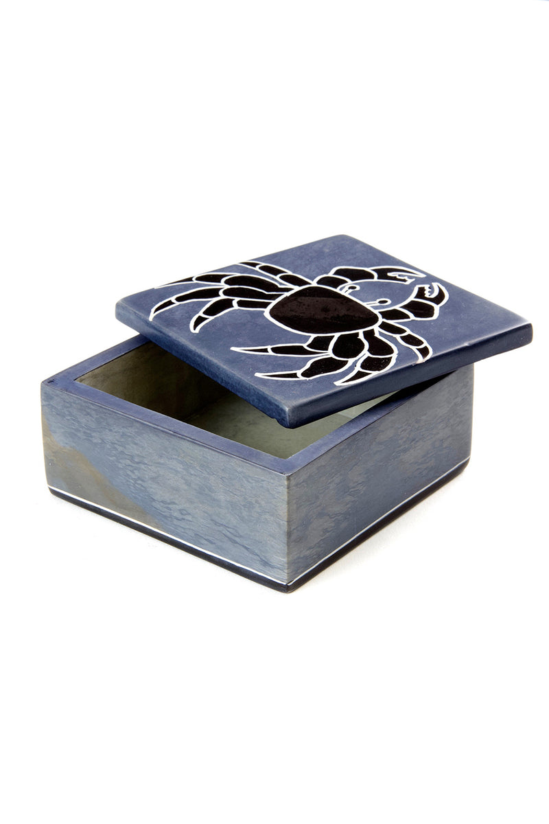 Slate Capricious Crab Soapstone Boxes ND242C Small Box