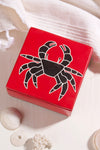 Red Capricious Crab Soapstone Boxes ND242D Small Box