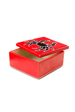Red Capricious Crab Soapstone Boxes ND242D Small Box