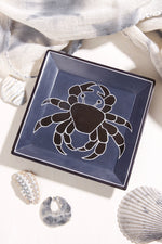 5.5" Slate Coastal Crab Square Soapstone Dish