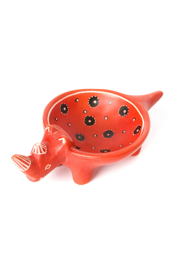 Orange Peel Soapstone Rhino Dish Default Title