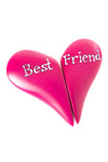 Pink Soapstone Best Friend Sharing Heart Default Title