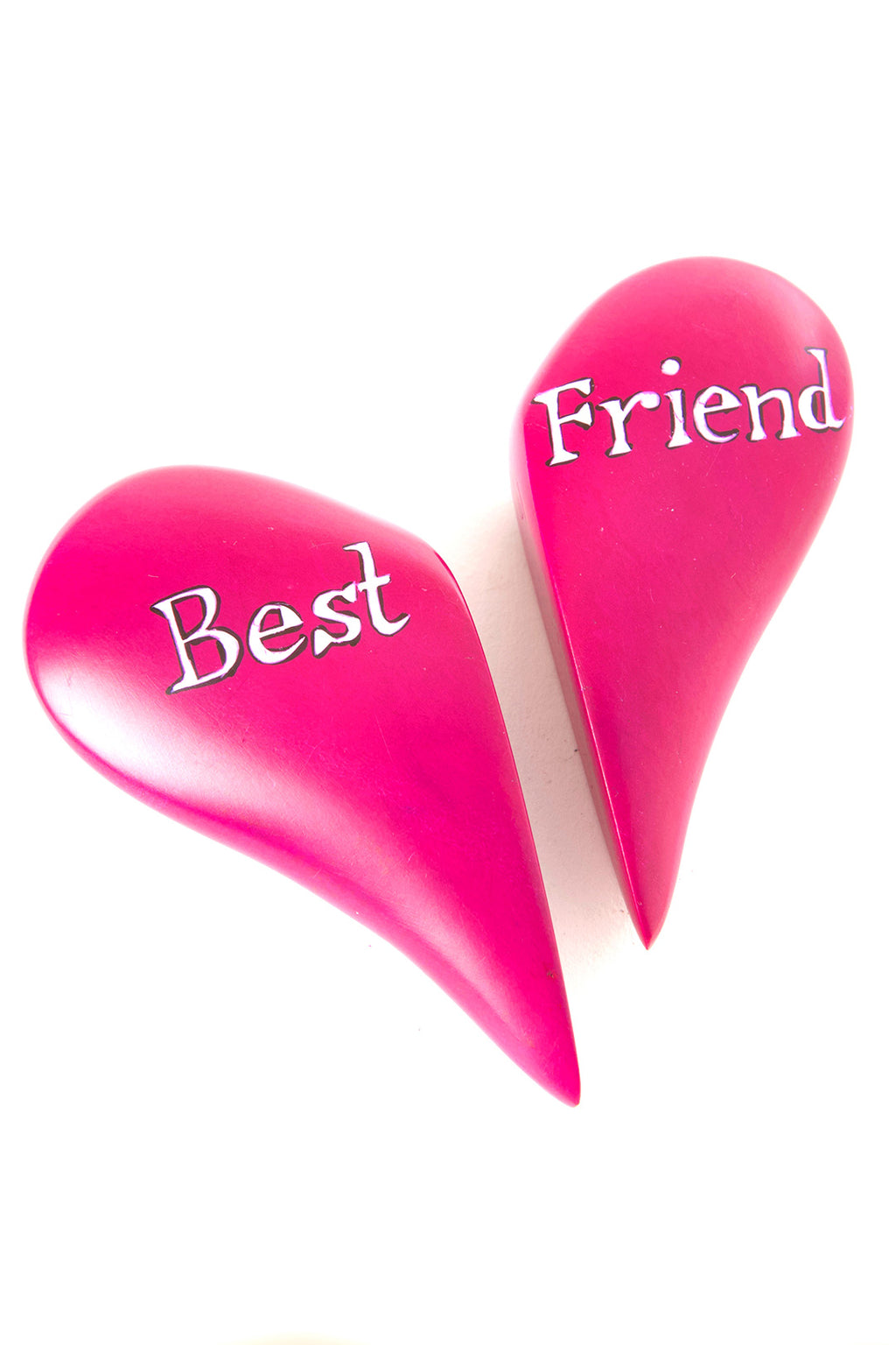 Pink Soapstone Best Friend Sharing Heart Default Title