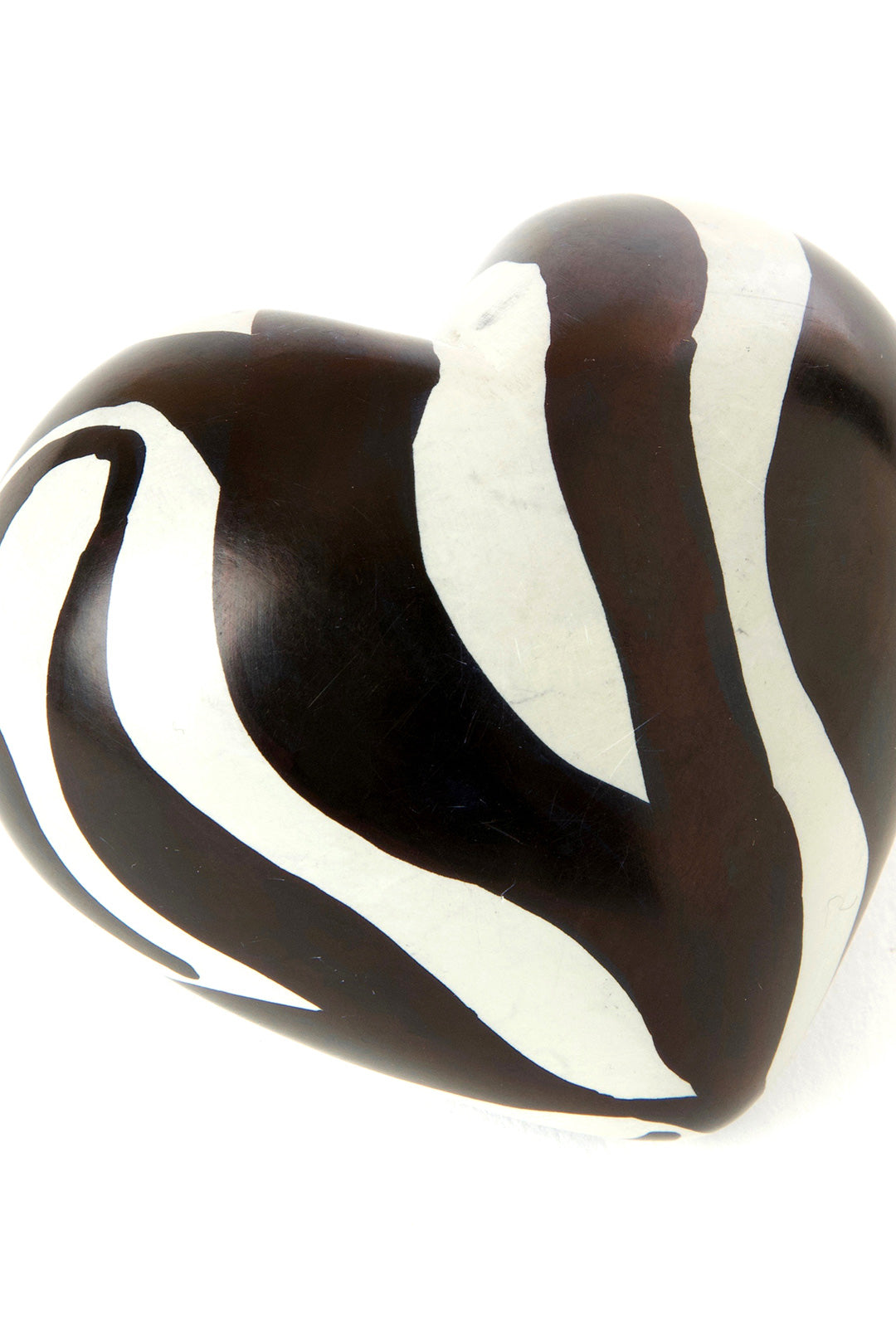Kenyan Zebra Print Plump Soapstone Heart Keepsake Default Title