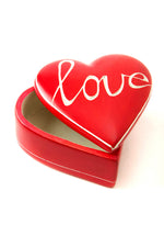 Cursive <i>Love</i> Red Soapstone Heart Box Default Title