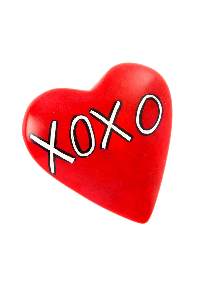 Red <i>XOXO</i> Soapstone Heart Keepsake Default Title