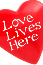 Red <i>Love Lives Here</i> Soapstone Heart Keepsake Default Title