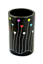 Dreamland Soapstone Pen Cup Vase in Black