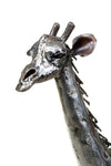 Kenyan Recycled Metal Giraffe Sculpture