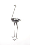 Kenyan Recycled Metal Ostrich Plant Holders