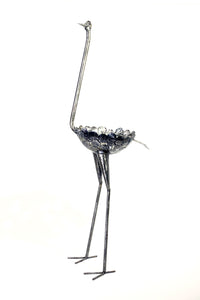 Kenyan Recycled Metal Ostrich Plant Holders