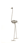 Tall Recycled Metal Ostrich Planters