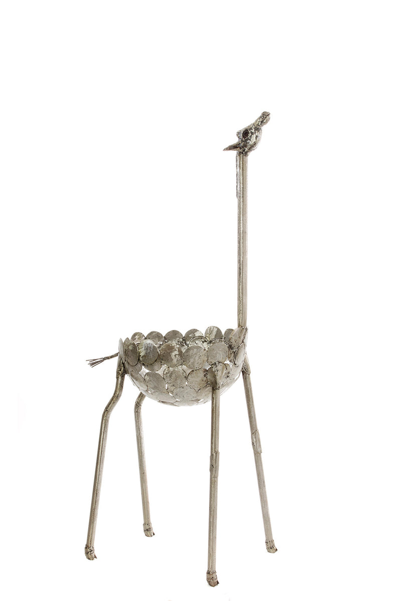 Kenyan Recycled Metal Giraffe Plant Holders