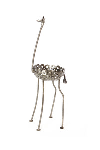 Tabletop Recycled Metal Giraffe Planters