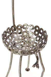 Tabletop Recycled Metal Giraffe Planters
