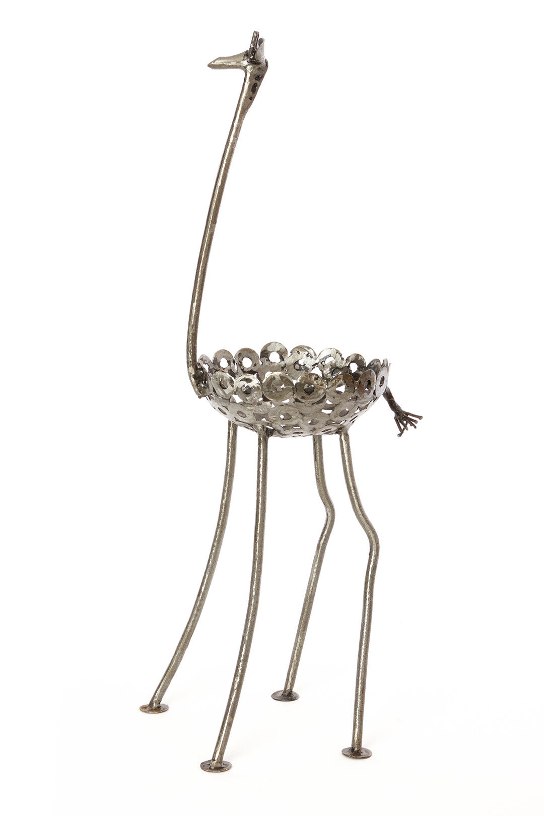 Tabletop Recycled Metal Giraffe Planters
