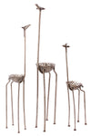Kenyan Recycled Metal Slender Giraffe Plant Holders