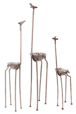 Kenyan Recycled Metal Slender Giraffe Plant Holders