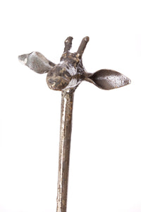Kenyan Recycled Metal Slender Giraffe Plant Holder