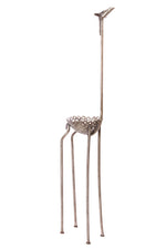 Kenyan Recycled Metal Slender Giraffe Plant Holders