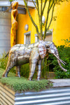 Kenyan Recycled Metal Elephant Garden Art Sculpture