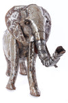 Kenyan Recycled Metal Elephant Garden Art Sculpture