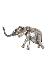 Kenyan Recycled Metal Baby Elephant Sculpture