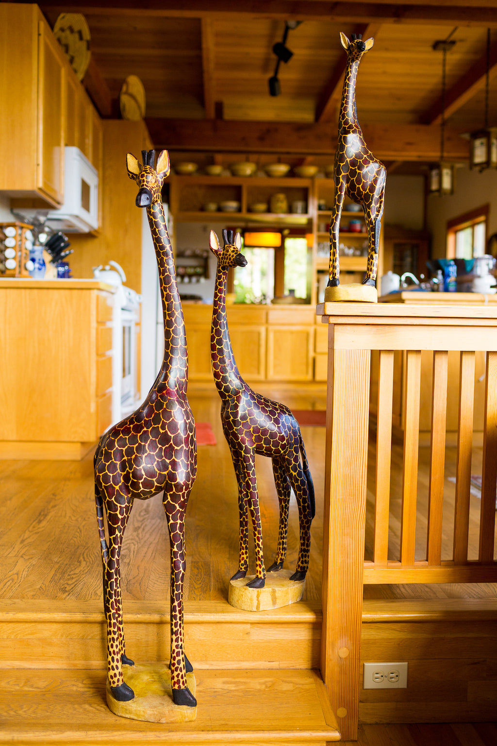 Kenyan Wooden Giraffes