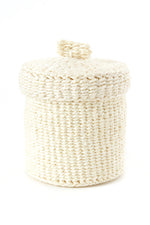 All Natural Sisal Lidded Container Basket