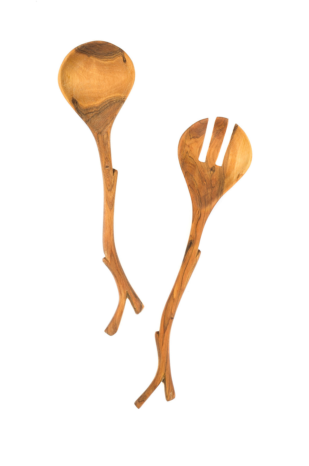 Small Wild Olive Wood Branch Server Set Default Title