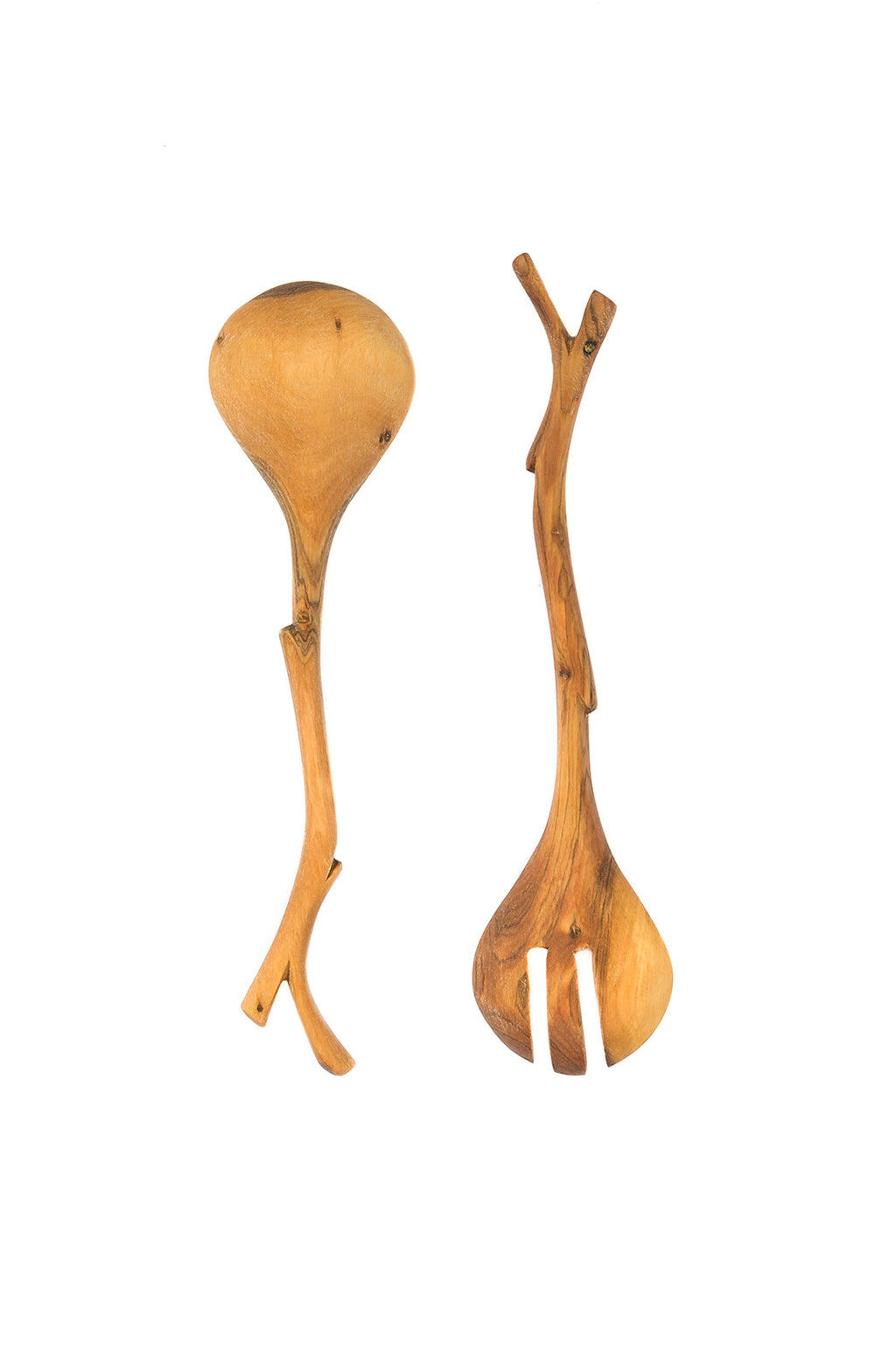 Small Wild Olive Wood Branch Server Set Default Title