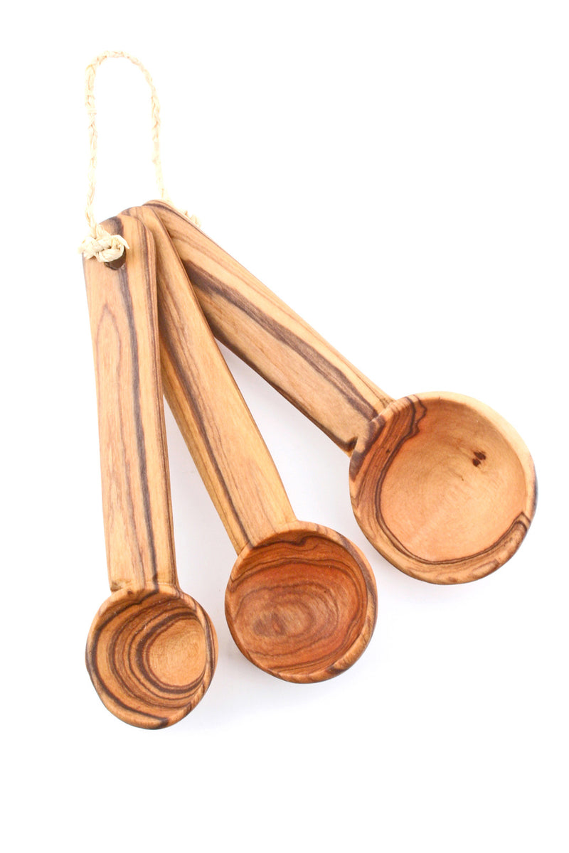 Set of 3 Wild Olive Wood Measuring Spoons Default Title