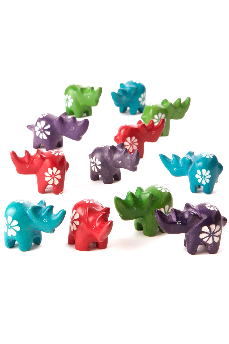 Rainbows & Flowers Dozen Miniature Rhinos Default Title